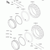 Схема узла: Шины для Kawasaki VN1500 VN1500 Classic
