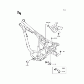 Схема вузла: Battery case для Kawasaki BJ250 Estrella