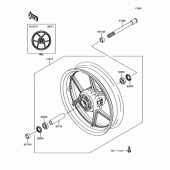 Схема вузла: Переднє колесо для Kawasaki ZX1000 Ninja 1000 ABS