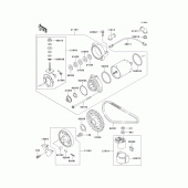 Схема вузла: Starter motor для Kawasaki EX500 GPZ500