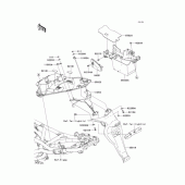 Схема вузла: Заднє крило для Kawasaki EX400 Ninja 400R ABS