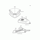 Схема вузла: Decals(Ebony) для Kawasaki EX300 Ninja 300