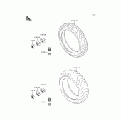 Схема вузла: Шини для Kawasaki ZX600 Ninja ZX-6R