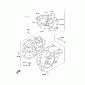 Схема вузла: Картер двигуна для Kawasaki KLX125 KLX125L
