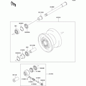 Схема вузла: Ступиця переднього колеса для Kawasaki ZR750 Zephyr