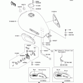 Схема узла: Топливный бак для Kawasaki EJ650 W650