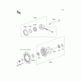 Схема узла: Ступица переднего колеса для Kawasaki KL250 KLR250
