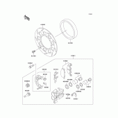 Схема узла: Передний тормоз для Kawasaki KLE250 Anhelo