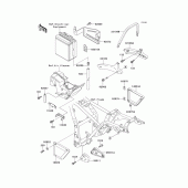 Схема вузла: Батарейний відсік для Kawasaki EL250 Eliminator 250