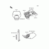 Схема вузла: Наклейки (KLX250-E2) для Kawasaki KLX250 KLX250SR
