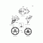 Схема вузла: Decals(Black) для Kawasaki ZR800 Z800