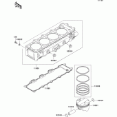 Схема узла: Цилиндр & Поршень для Kawasaki ZX900 Ninja ZX-9R