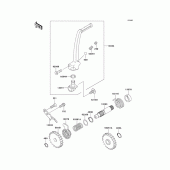 Схема вузла: Kickstarter mechanism для Kawasaki KX100