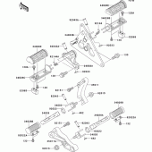 Схема узла: Подножки для Kawasaki VN1500 VN1500 Mean Streak