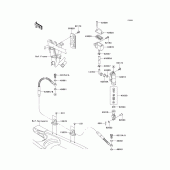 Схема узла: Задний тормозной цилиндр для Kawasaki KLX250 KLX250S