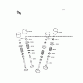 Схема вузла: Рокер & Клапан для Kawasaki ZR400 Zephyr X
