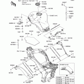 Схема узла: Топливный бак для Kawasaki ZX1000 Ninja 1000 ABS