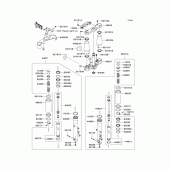 Схема вузла: Вилка передньої осі для Kawasaki VN2000 VN2000 Classic