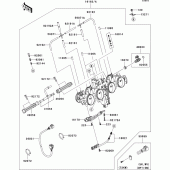 Схема узла: Throttle для Kawasaki ZR1000 Z1000 ABS