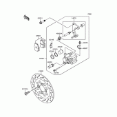 Схема вузла: Переднє гальмо для Kawasaki KL110 KSR