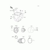 Схема узла: Воздушный фильтр для Kawasaki KX100