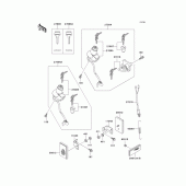 Схема узла: Замок зажигания для Kawasaki KL250 KLR250