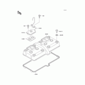Схема вузла: Клапанна кришка Kawasaki ZX600 ZZ-R600