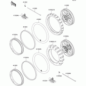 Схема вузла: Шини для Kawasaki KX500