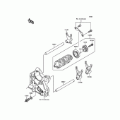 Схема вузла: Gear Change Drum/Shift Fork(s) для Kawasaki ZR800 Z800