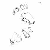 Схема вузла: Decal(blue/gray)(vn750-a8/a9) для Kawasaki VN750 Vulcan 750