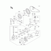 Схема вузла: Starter motor для Kawasaki EN500 Vulcan 500 LTD