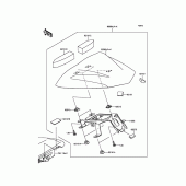 Схема вузла: Заглушка сидіння (Опція) для Kawasaki ER650 ER-6N