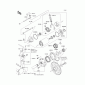 Схема узла: Starter motor для Kawasaki VN1500 Vulcan 1500 Classic FI