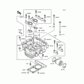 Схема вузла: Головка циліндра для Kawasaki EX250 ZZR250