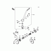 Схема вузла: Kickstarter Mechanism для Kawasaki KX100