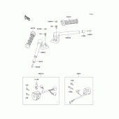 Схема вузла: Кермо & Пульт управління рульовим для Kawasaki ZX1100 GPZ1100