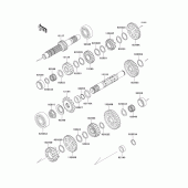 Схема узла: Трансмиссия для Kawasaki KLX650 KLX650 Motard