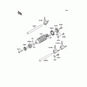 Схема вузла: Gear Change Drum/Shift Fork(s) для Kawasaki KLE650 Versys 650 ABS