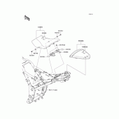 Схема вузла: Сидіння для Kawasaki EX250 Ninja 250