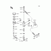 Схема узла: Задний тормозной цилиндр для Kawasaki ZX1100 GPZ1100