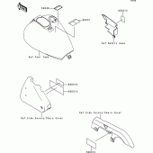 Схема вузла: Інформаційні наклейки для Kawasaki EN500 Vulcan 500 LTD