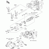 Схема вузла: Gear change drum/shift fork(s) для Kawasaki VN1700 Vulcan 1700 Voyager