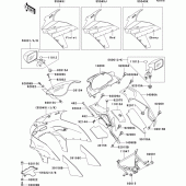 Схема вузла: Cowling(1/2)(zx600-e3) для Kawasaki ZX600 ZZ-R600