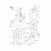 Схема узла: Топливный бак(1/2) для Kawasaki ZX750 Ninja ZX-7R