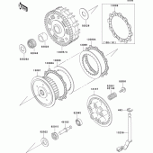 Схема вузла: Зчеплення для Kawasaki VN800 Vulcan 800 Classic