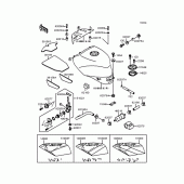 Схема узла: Топливный бак (ZX400-L2) для Kawasaki ZX400 ZXR400