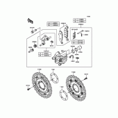 Схема вузла: Переднє гальмо для Kawasaki EX400 Ninja 400R