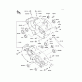 Схема вузла: Картер двигуна для Kawasaki KX100