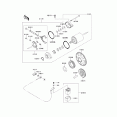 Схема вузла: Стартер електричний & Привід стартера для Kawasaki EJ400 W400