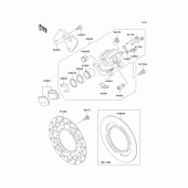 Схема вузла: Заднє гальмо для Kawasaki KX85 KX85
